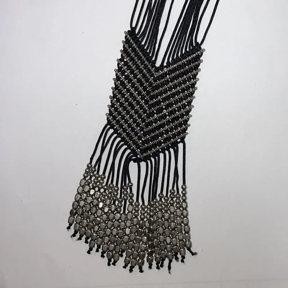 Boho style rope statement necklace